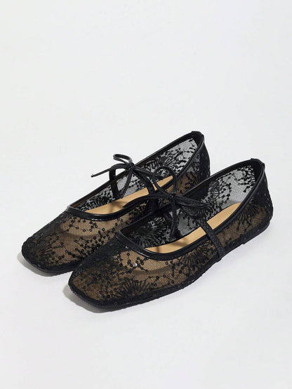Elowen Lace Mary Jane Ballerinas