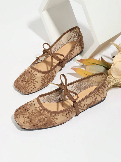 Elowen Lace Mary Jane Ballerinas