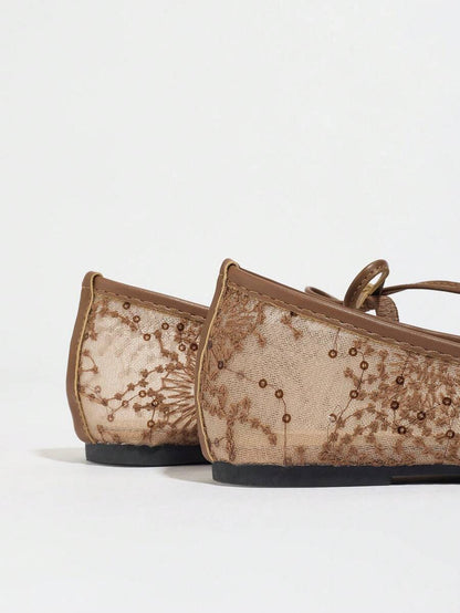 Elowen Lace Mary Jane Ballerinas