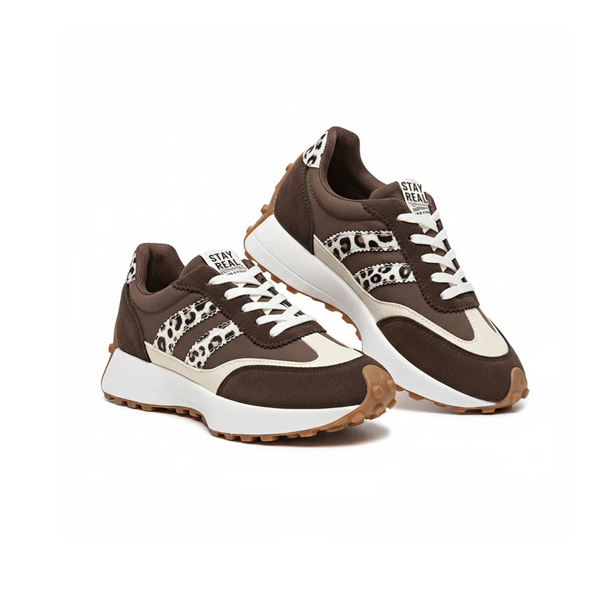 CloudLane Stripe Casual | Leopard Brown