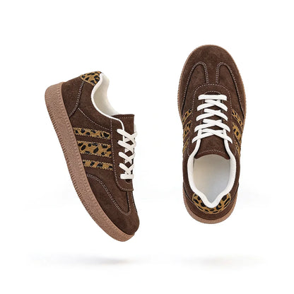 Samba Retro Brown Leopard Sneakers