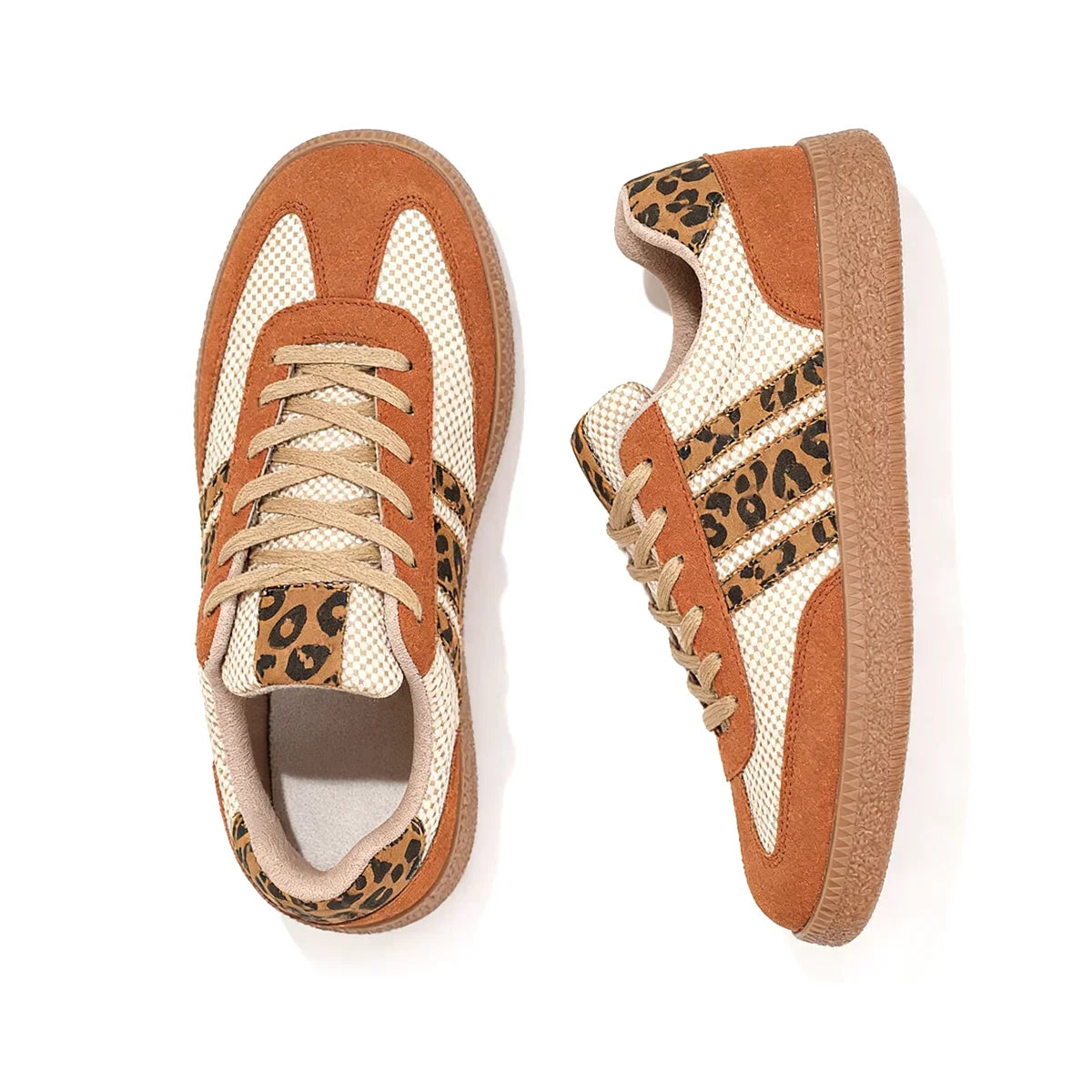 Samba Retro Braun/Beige Leopard-Sneaker