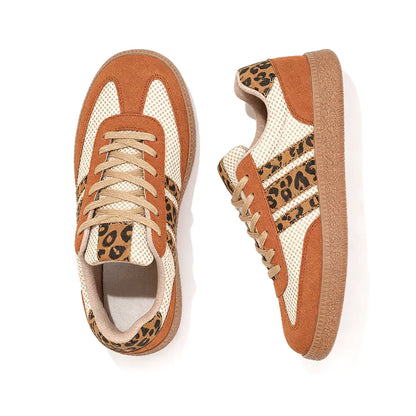 Samba Retro Braun/Beige Leopard-Sneaker