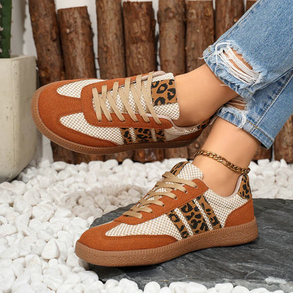 Samba Retro Braun/Beige Leopard-Sneaker